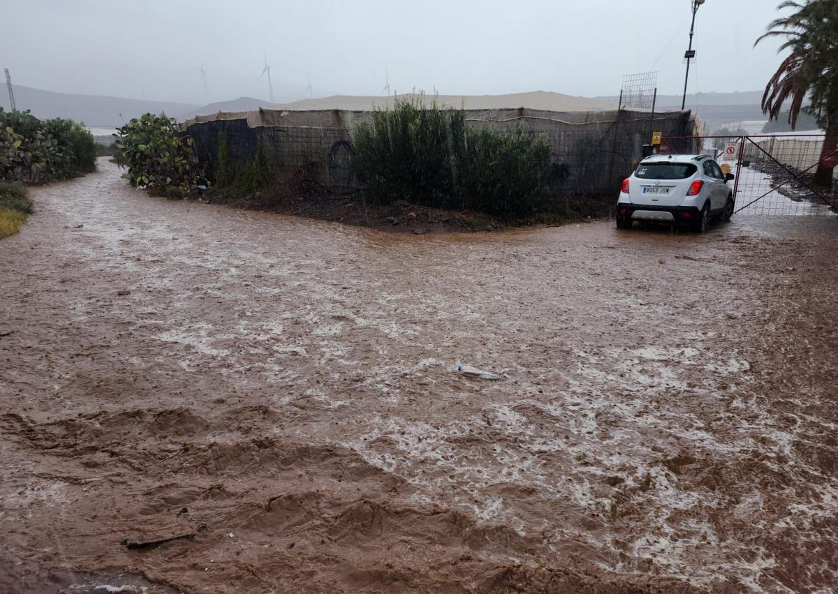 Imagen secundaria 1 - La lluvia descarga en varios puntos de Gran Canaria y manda el carnaval a casa