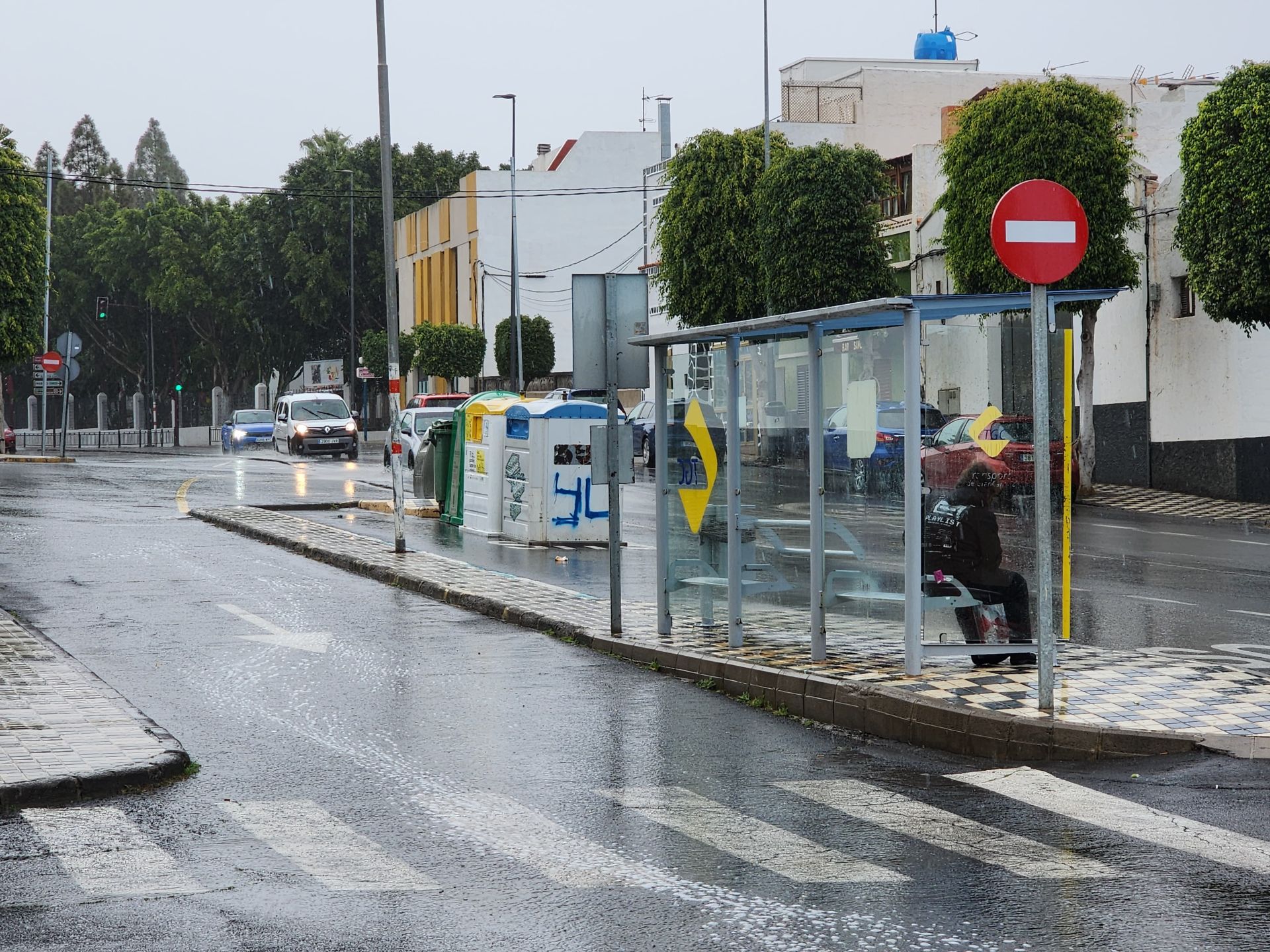 Las abundantes lluvias encharcan Gran Canaria