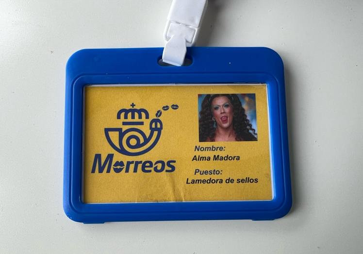 Tarjeta identificativa de uno de los empleados de Morreos.