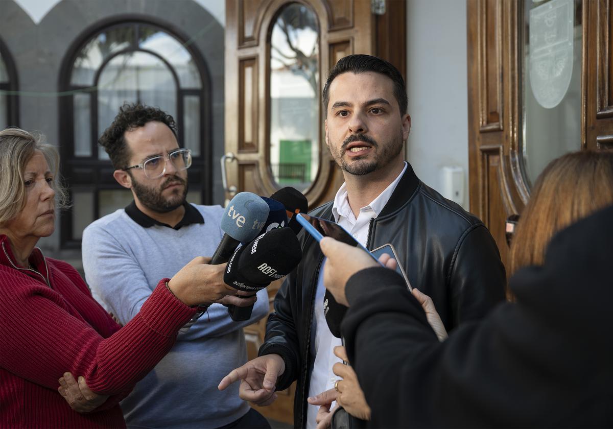 El secretario de Organización de Coalición Canaria, David Toledo, este miércoles en Lanzarote.