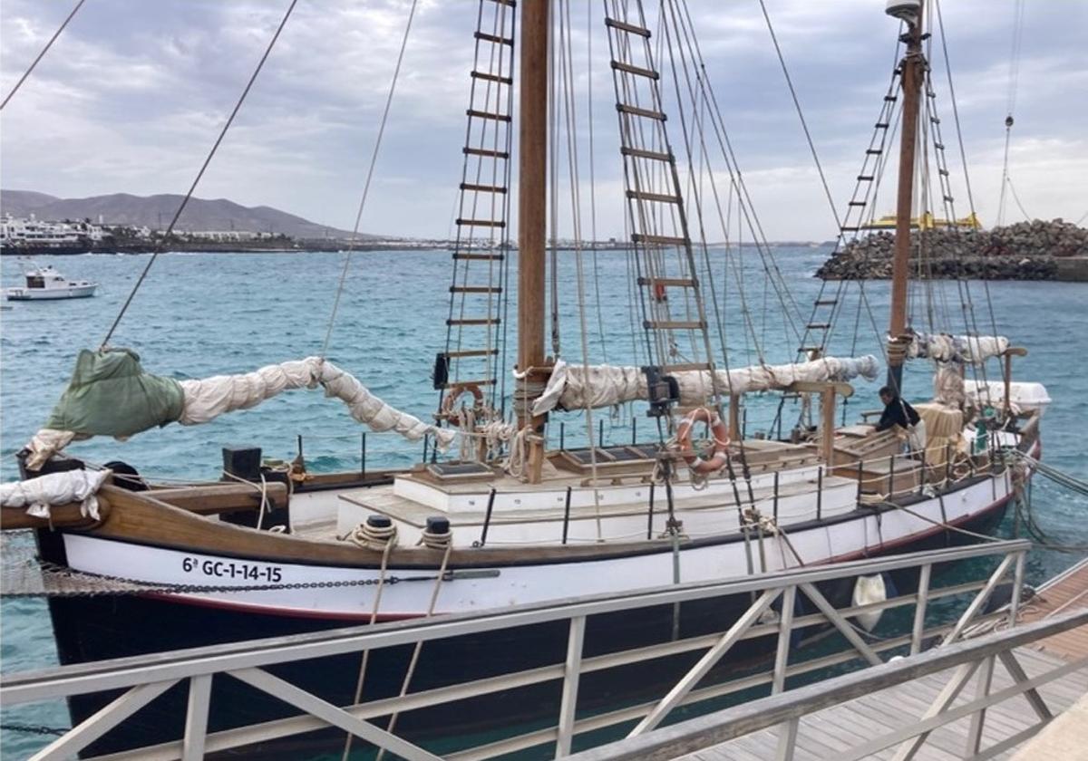 El barco-museo Ora et Labora, atracado en Playa Blanca (Lanzarote), es uno de las 12 embarcaciones que Puertos Canarios pone a subasta pública.