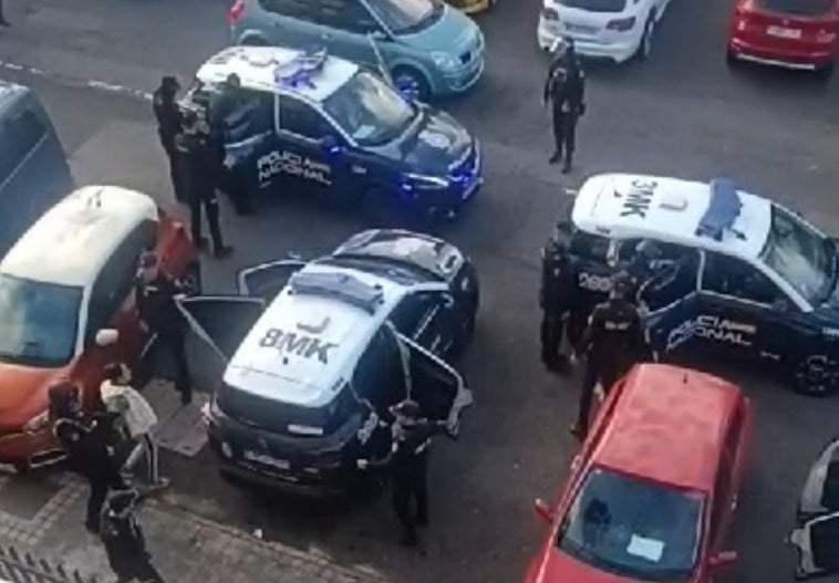 Imagen de los detenidos en La Paterna, en la capital grancanaria.