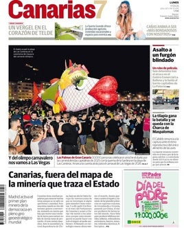Vea la portada de CANARIAS7 de este lunes 17 de marzo