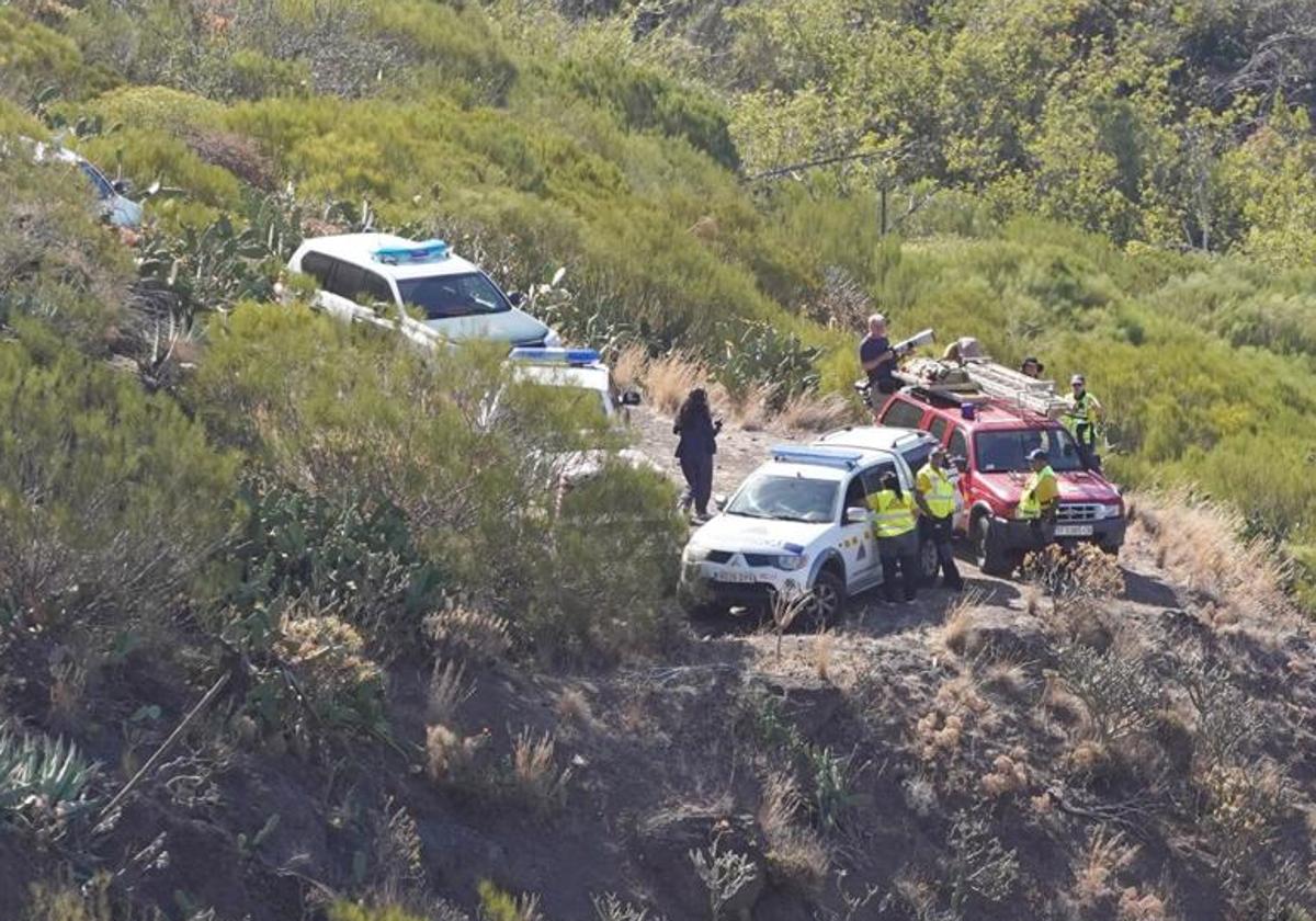 Imagen del operativo de búsqueda del joven británico Jay Slater el pasado año en Tenerife.