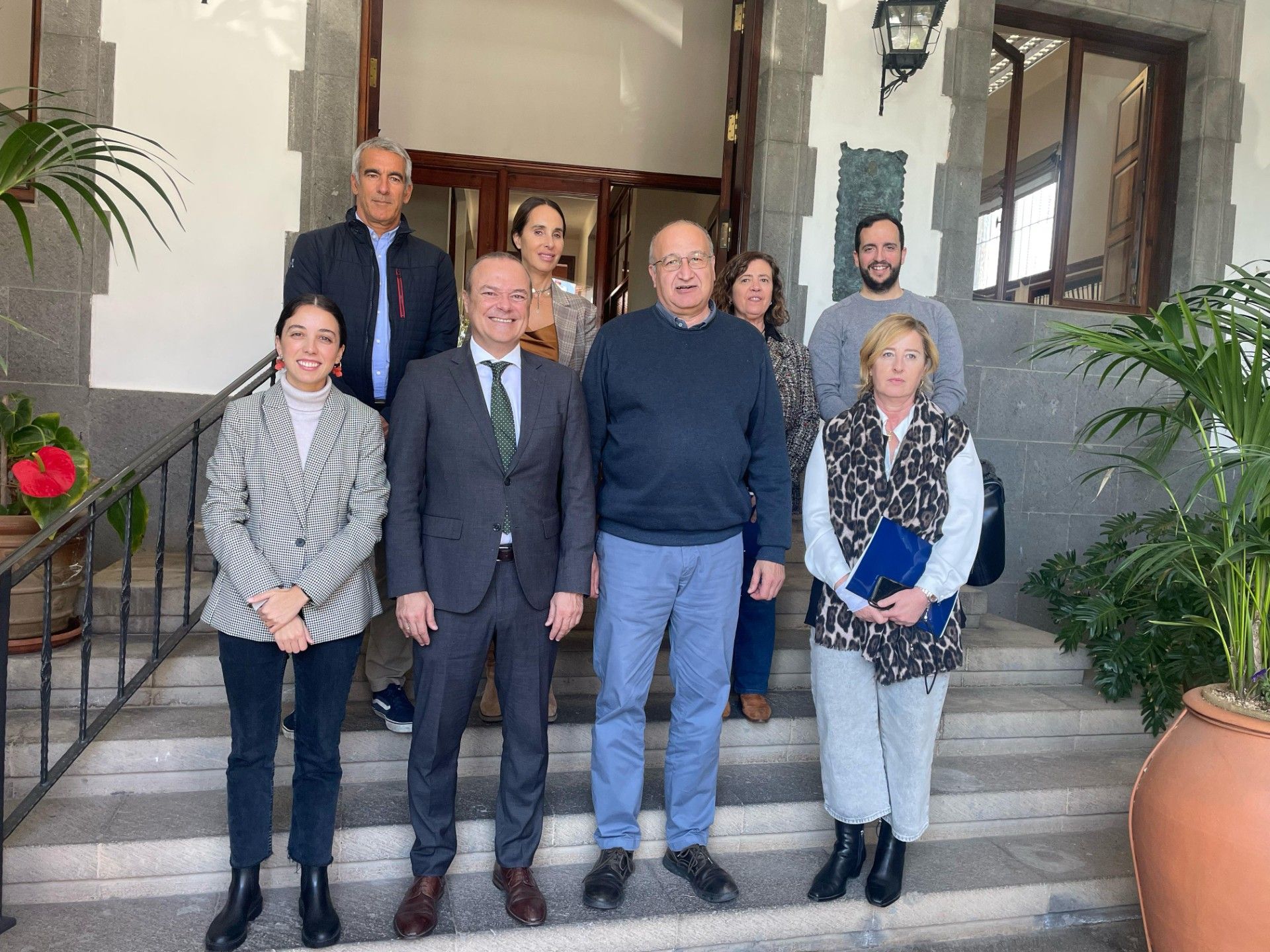 Augusto Hidalgo visitó este miércoles el Ayuntamiento de Santa Brígida.