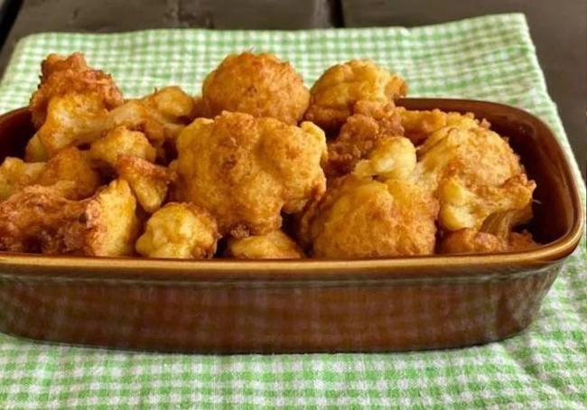 Como almuerzo del jueves, coliflor especiada