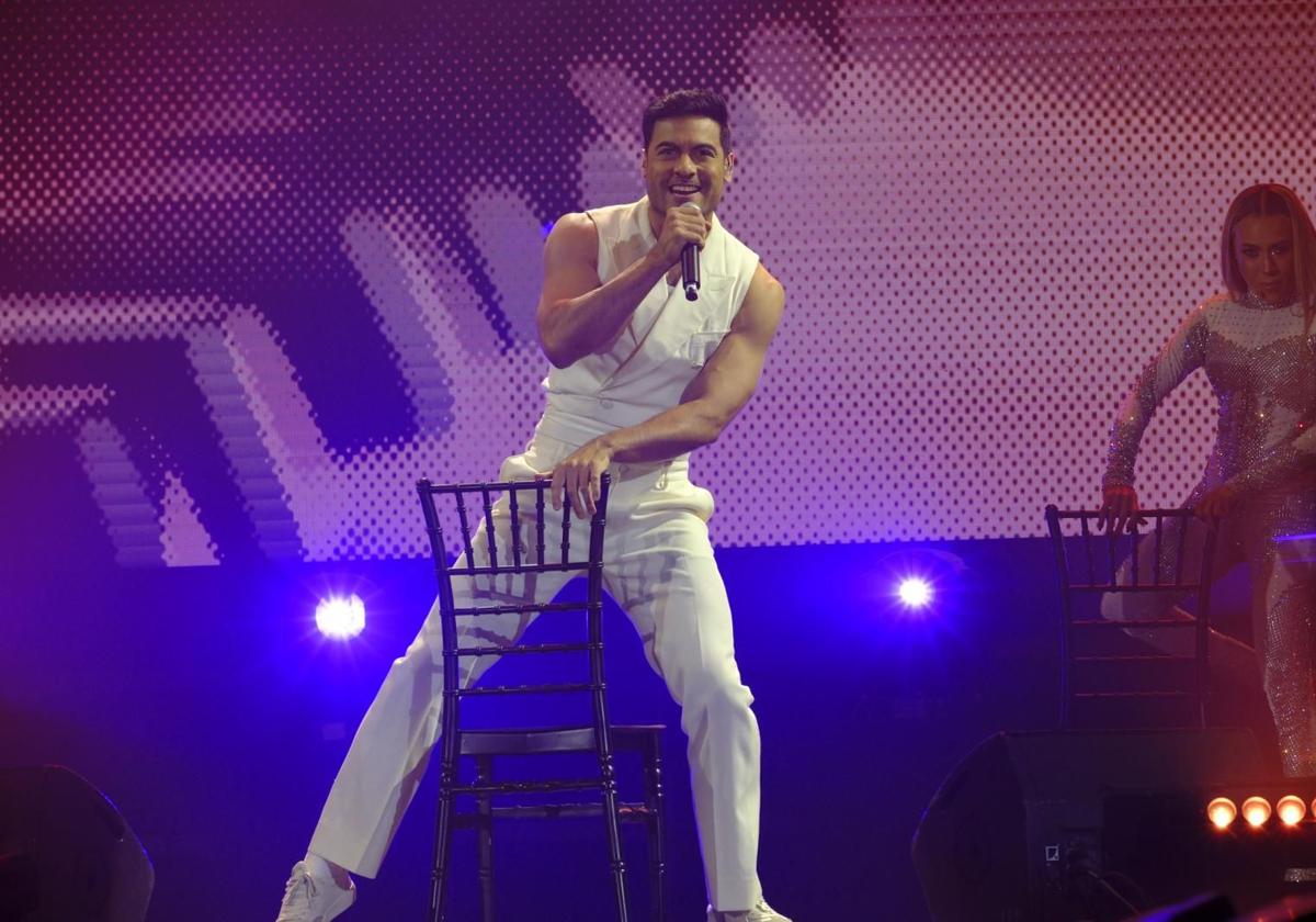 Carlos Rivera, durante el concierto.