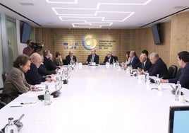 Reunión del presidente del Cabildo con la junta directiva de la patronal de Las Palmas.