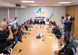 Fernando Clavijo, recientemente junto al Consejo Político Nacional de Coalición Canaria.