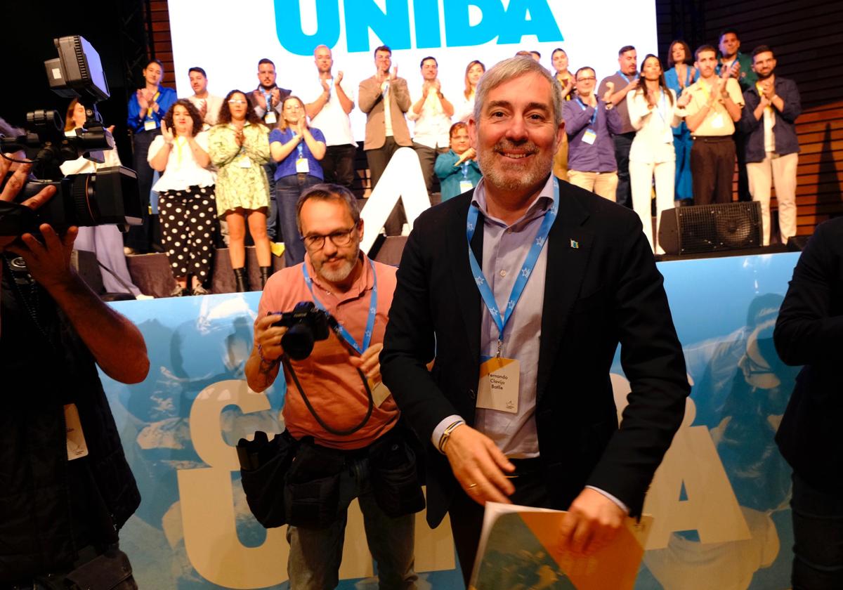 Clavijo, reelegido secretario nacional de CC: «La historia de Canarias está hecha de imposibles»