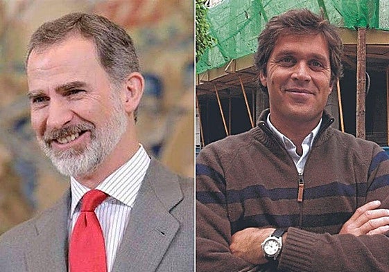 El rey Felipe VI (izquierda) y Fernando León.