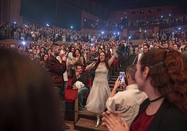 Valeria Castro, durante su concierto el pasado sábado en el Auditorio Alfredo Kraus.