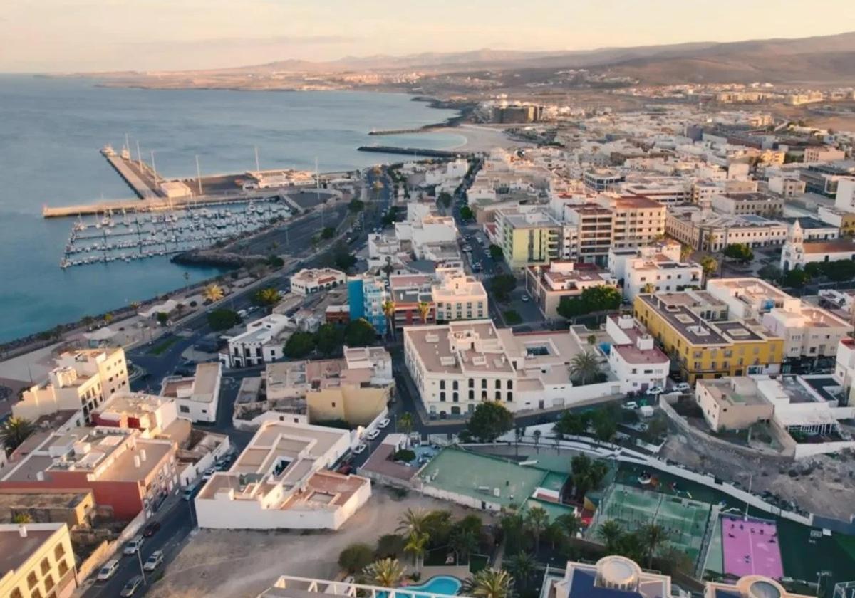 Vista aérea de Puerto del Rosario.