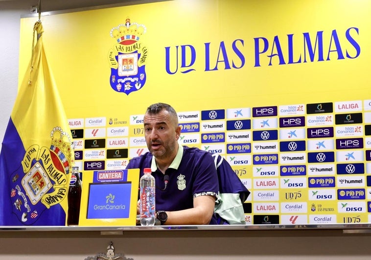 Diego Martínez, en rueda de prensa este viernes.