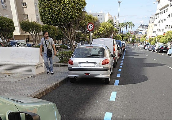 Imagen de archivo de la zona azul de Siete Palmas.