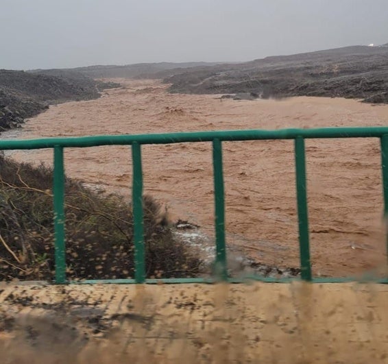 Estado en el que se encuentra el barranco del Hurón en Costa Teguise.