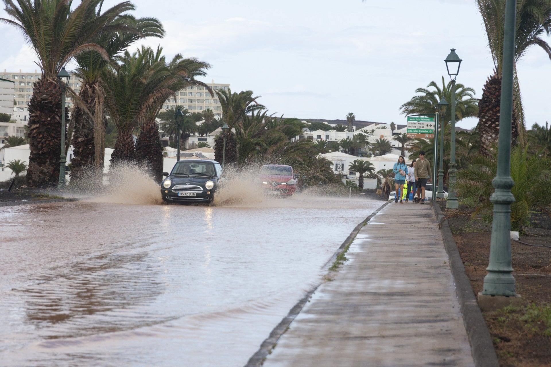 Los efectos de la lluvia en Lanzarote, en imágenes