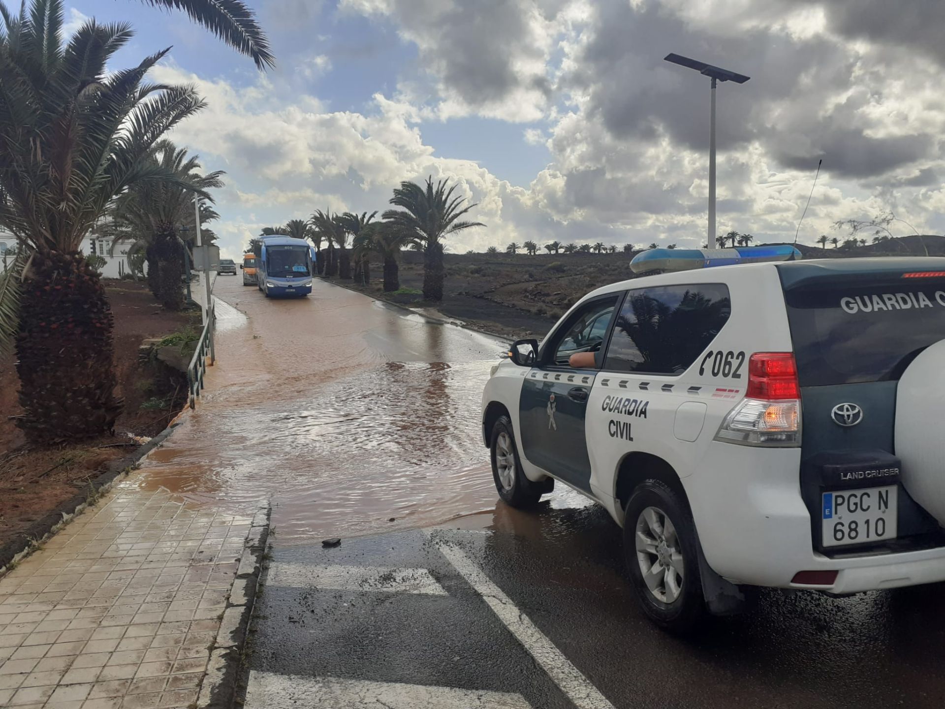 Los efectos de la lluvia en Lanzarote, en imágenes