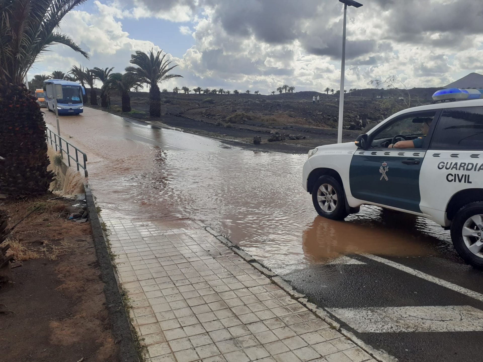 Los efectos de la lluvia en Lanzarote, en imágenes