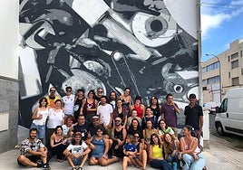 Algunos miembros del grupo de Cero Fanzine en el Sebadal.