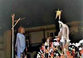 Vladimir Putin durante la Quema de Judas de Teror hace algunos años.