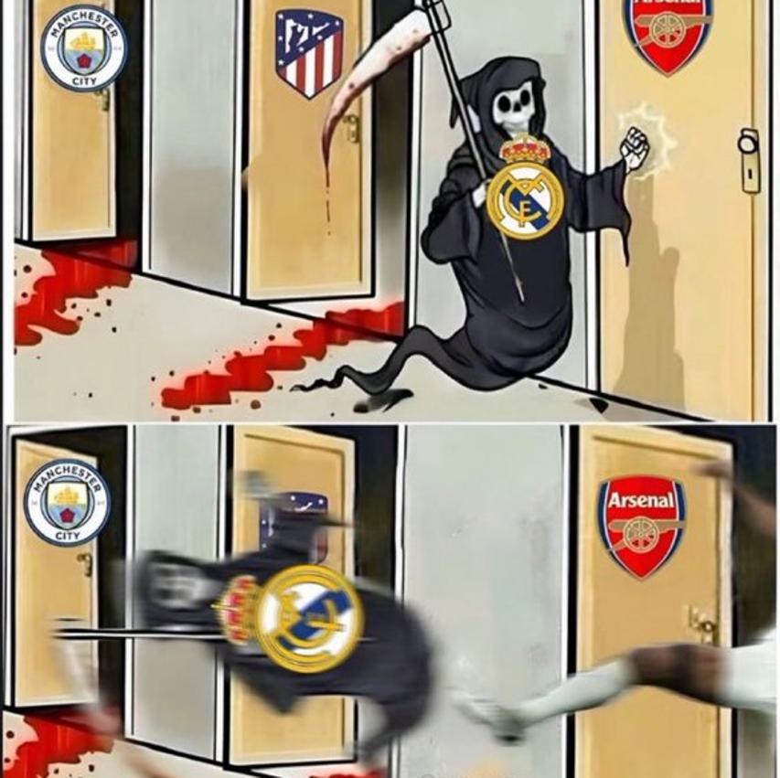 Imagen secundaria 1 - Los memes más virales de la eliminación del Real Madrid ante el Arsenal
