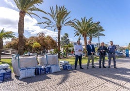 Compost G+ entregado este lunes al Ayuntamiento de Santa Lucía para mejorar el suelo de las zonas ajardinadas.