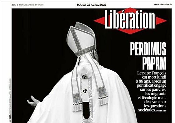 Portada del periódico francés 'Libération'