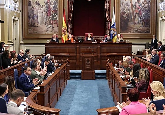 Sesión de control en el Parlamento de Canarias. Foto de archivo.