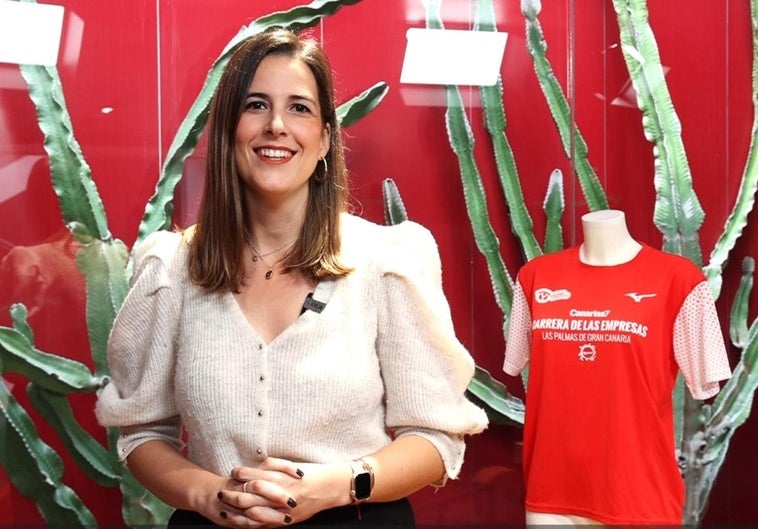 La concejala de Deportes y Juventud del Ayuntamiento de Las Palmas de Gran Canaria, Carla Campoamor, en la presentación de la CANARIAS7 Carrera de las Empresas.