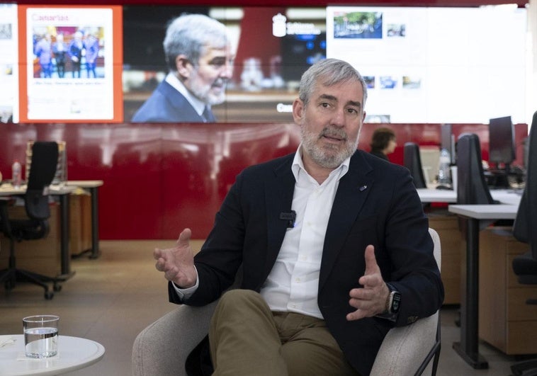Fernando Clavijo, durante la entrevista en la redacción de CANARIAS7.