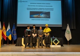 Momento del primer acto de defensa y lectura de una tesis en la UFPC.