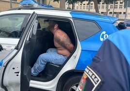 Imagen del detenido este domingo.