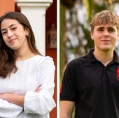 1.- Silvia Ventura Machado alumna del Colegio Hispano Inglés. 2.- Roque Negrín Tervo alumno del Colegio Hispano Inglés.