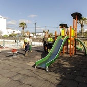 Supervisión de uno de los parques que será objeto de mejora.