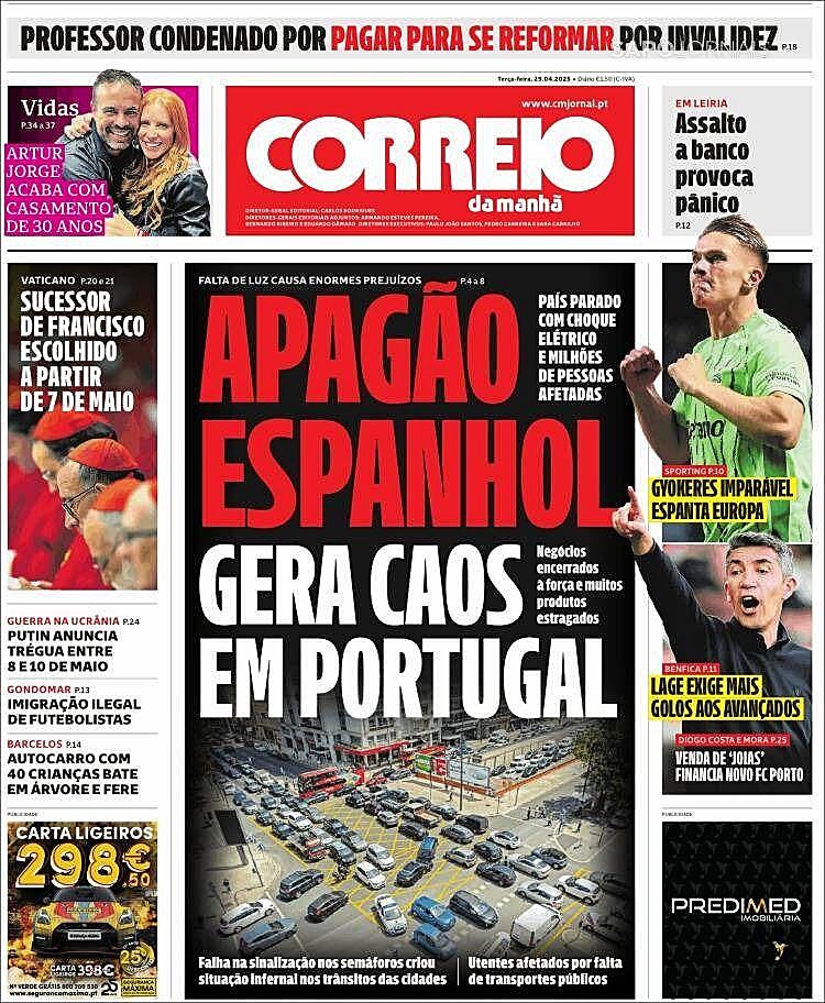 Las portadas de todo el mundo se hacen eco del apagón energético en la península