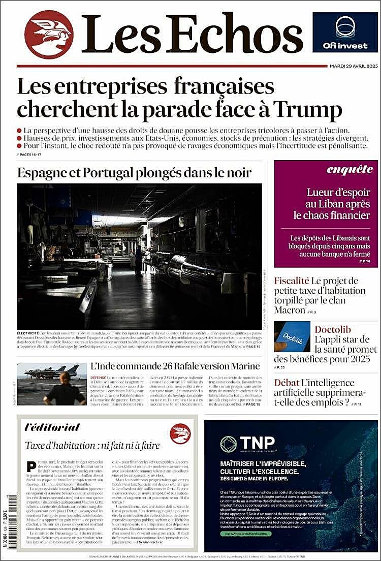 Las portadas de todo el mundo se hacen eco del apagón energético en la península