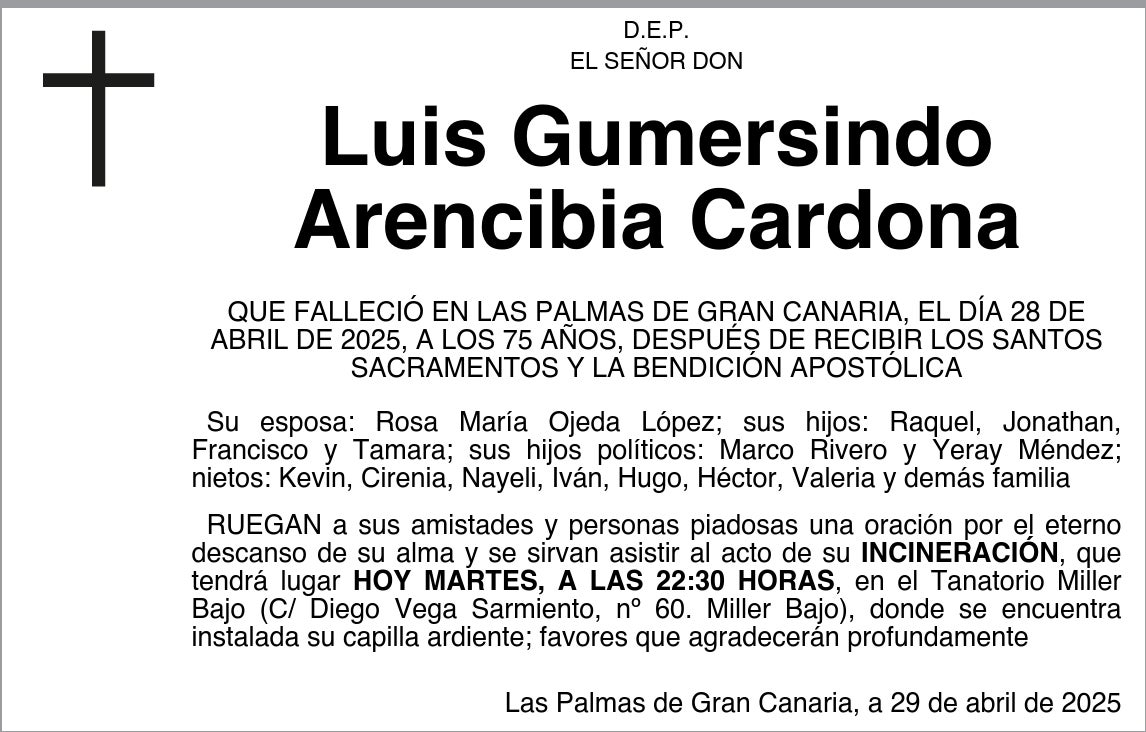Luis Gumersindo Arencibia Cardona