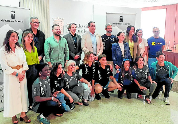 Protagonistas de la presentación en el Cabildo de Lanzarote este miércoles.