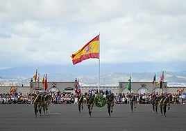 Imagen del acto de despedida del contingente BRILIB XXLIII hoy en la base 'General Alemán Ramírez'.