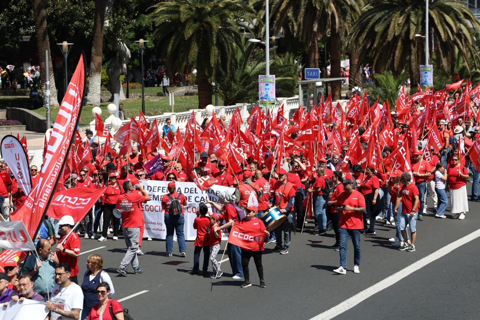 Canarias sale a la calle el Día del Trabajador