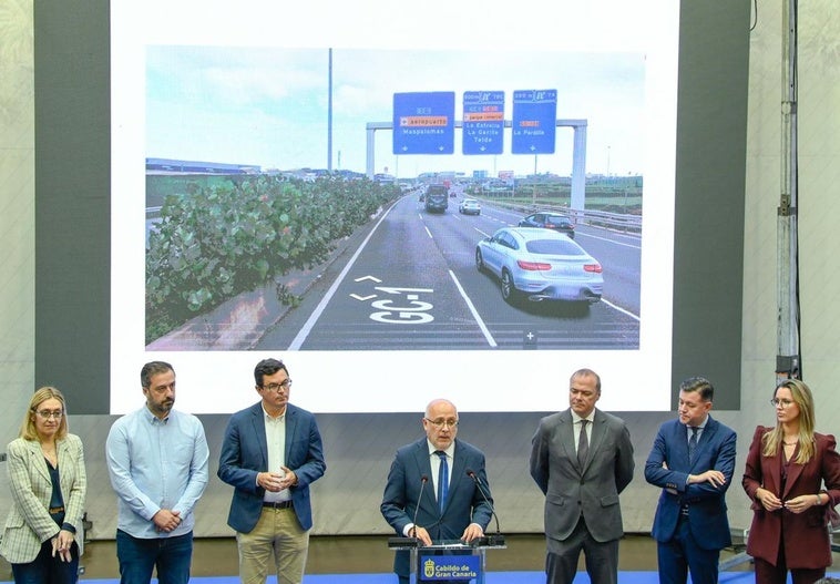 Comparecencia de autoridades tras la comisión de trabajo creada para reducir los atascos en la GC-1.