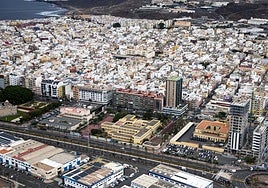 Vista aérea de Las Palmas de Gran Canaria.