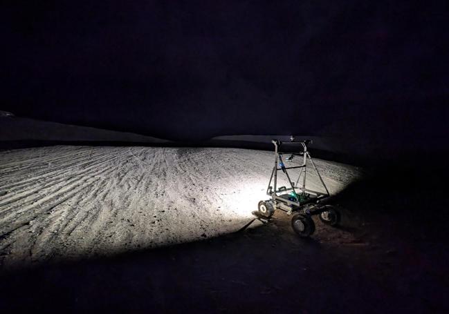 El sistema de navegación se ensayó en diferentes condiciones de luz, incluido de noche.
