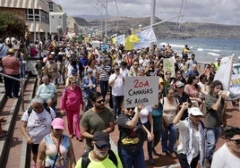 Imagen de archivo de la manifestación del 20A en Las Canteras.