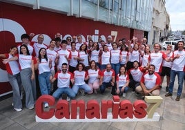 Trabajadores de CANARIAS7, listos para la CANARIAS7 Carrera de las Empresas.