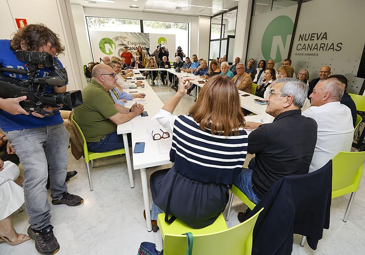 Imagen de archivo de una reunión de la ejecutiva de Nueva Canarias.