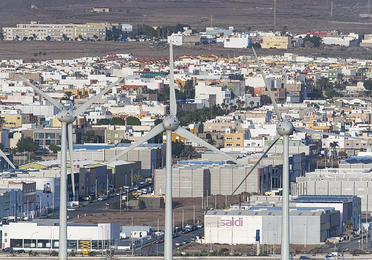 Imagen de archivo de la zona industrial de Arinaga.