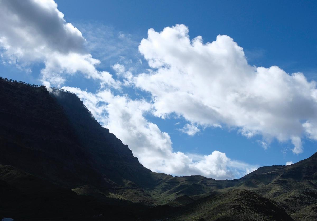 Imagen de los cielos nublados en Gran Canaria.