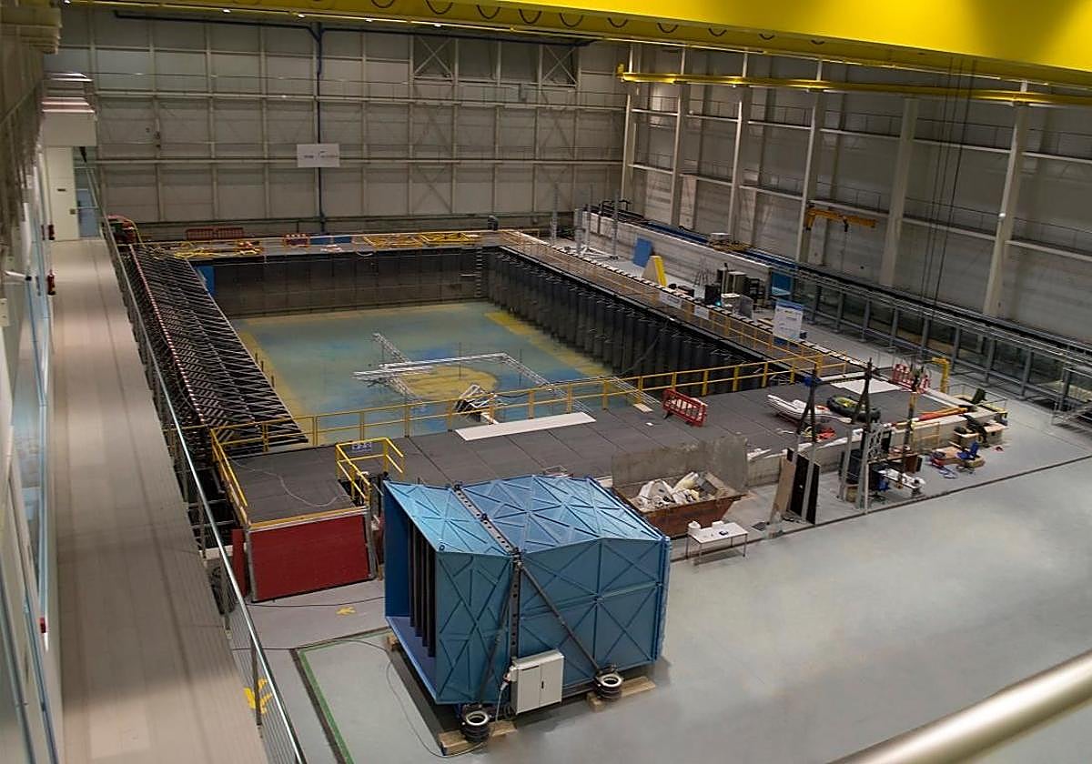 Tanque de olas del Instituto de Hidráulica Ambiental de Cantabria.